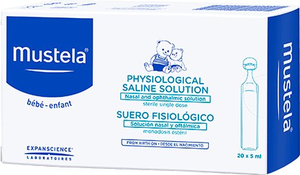 Mustela, Serum fizjologiczne NaCl 0,9%, 20x5 ml Mustela
