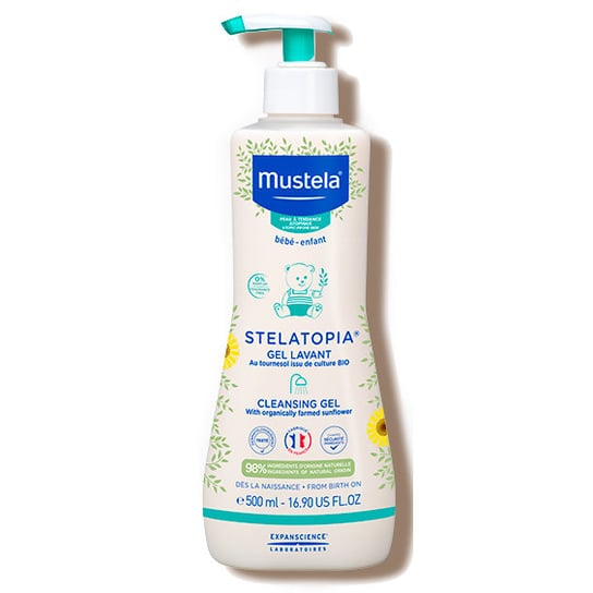 Mustela Stelatopia Cleansing Gel | Żel do mycia ciała dla dzieci i niemowląt do skóry atopowej 500ml Mustela