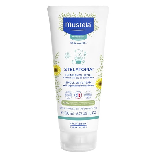 Mustela Stelatopia Emollient Cream | Krem emolient do skóry skłonnej do atopii dla dzieci 200ml Mustela