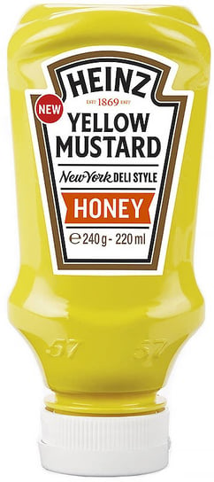 Musztarda miodowa Heinz honey łagodna kremowa w butelce 240 Yellow Mstard Inna marka