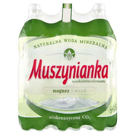 Muszynianka Naturalna woda mineralna wysokozmineralizowana niskonasycona CO2 1,5 l x 6 sztuk Muszynianka