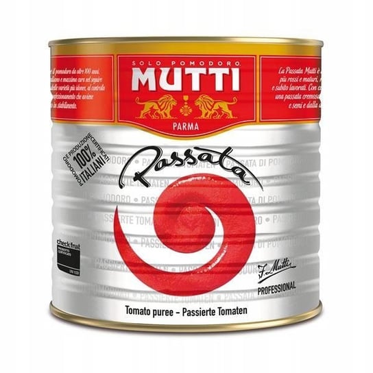Mutti Passata Pomidorowa 2,5Kg Z Włoch Mutti