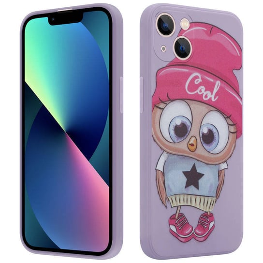 MX OWL COOL IPHONE 13 MINI PURPLE / FIOLETOWY Maxximus