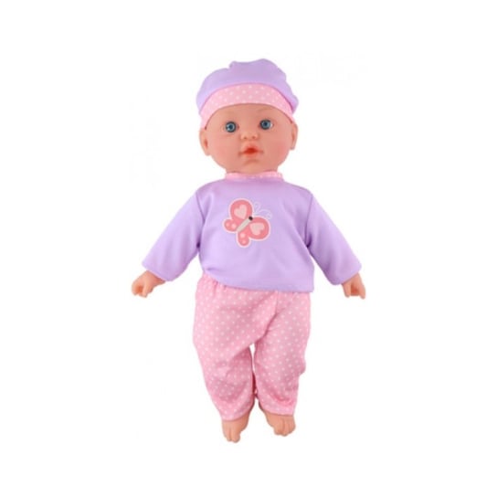My baby & me – Interaktywna lalka bobas 41cm, 6 dźwięków (Fioletowo-różowa) Inna marka