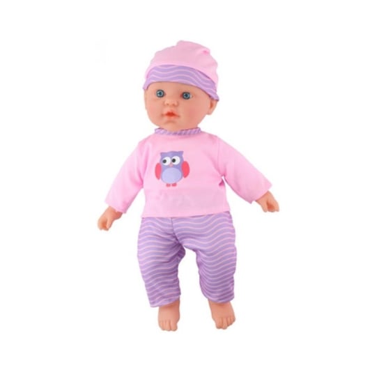 My baby & me – Interaktywna lalka bobas 41cm, 6 dźwięków (Różowo-fioletowa) Inna marka