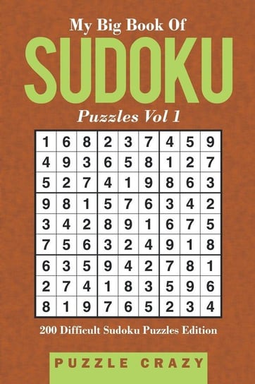 My Big Book Of Soduku Puzzles Vol 1 Puzzle Crazy