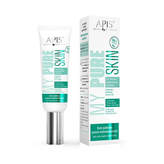 MY PURE SKIN Krem punktowy przeciw niedoskonałościom / 15 ml Apis Natural Cosmetics