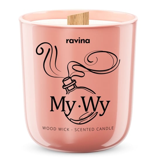 MY WY sojowa perfumowana świeca zapachowa w szkle, drewniany knot My Wy / RAVINA.pl ravina