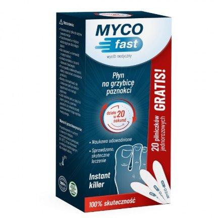 MYCO FAST, Płyn na grzybicę paznokci + 20 pilniczków ! MycoMedica