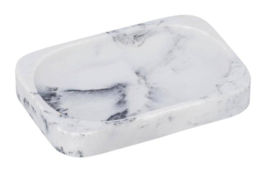 Mydelniczka łazienkowa DESIO, polyresin imitujący marmur, biała, Wenko Wenko