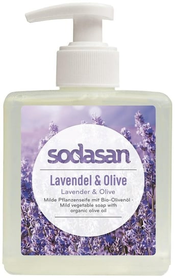 Mydło w płynie lawendowo - oliwkowe 300ml bio (dozownik)  Sodasan Sodasan