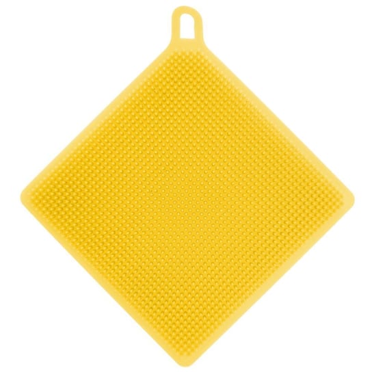 Myjka silikonowa ORION, żółta, 11,5x11,5 cm Orion