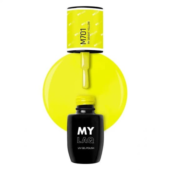 Mylaq Lakier hybrydowy MY BRIGHT YELLOW M701  5ml MYLAQ