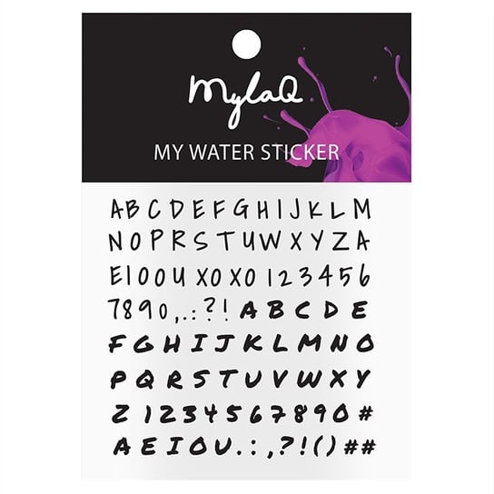 Mylaq, Naklejki wodne na paznokcie My Alphabet, 1 szt. MYLAQ