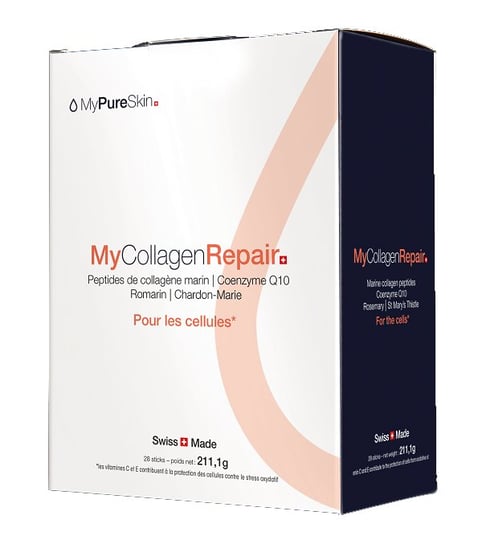 MyPureSkin MyCollagenRepair, Ekskluzywny suplement diety na bazie kolagenu morskiego zagęszczający komórki skóry, 211g MyPureSkin