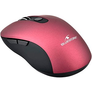 Mysz bezprzewodowa Bluestork z 6 przyciskami, metalowa, czerwona – 2,4 GHz – do 1600 Dpi – kompatybilna z systemami Windows i Mac (fioletowa) Asus