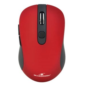 Mysz bezprzewodowa G-Lab Bluestork z 6 przyciskami, metalowa, 2,4 GHz, do 1600 DPI, kompatybilna z systemami Windows i Mac (czerwona) Asus