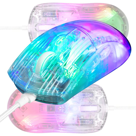 Mysz gamingowa przewodowa RGB transparenta DELTACO My Arcade