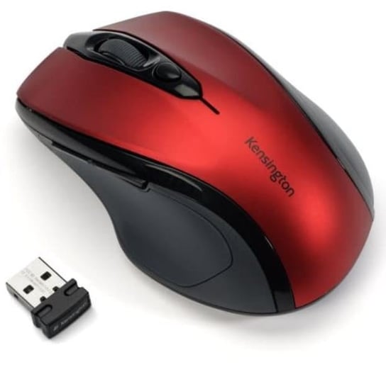 Mysz KENSINGTON Pro Fit Mid Size Wireless Ruby Red Mouse, 1600 DPI Kensington
