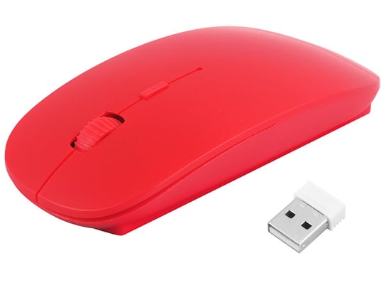 Mysz optyczna bezprzewodowa 4D SLIMFIT, czerwona. Inny producent