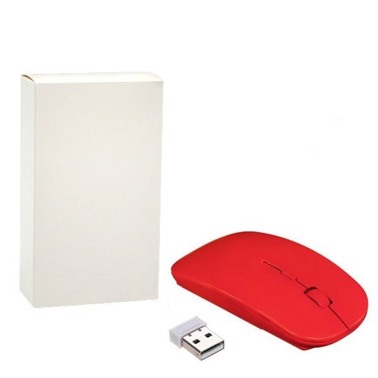 Mysz Optyczna Bezprzewodowa 4D Slimfit Czerwona Inna marka