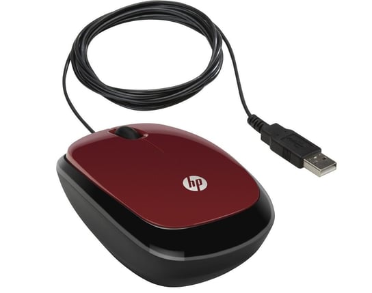 Mysz przewodowa HP X1200, H6F01AA czarno-czerwona (34785782 ) HP