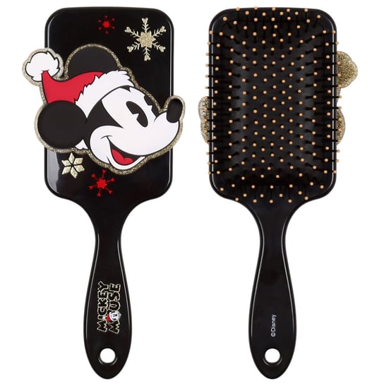 Myszka Mickey Czarna szczotka do włosów, świąteczna, płaska, duża, plastikowa sarcia.eu
