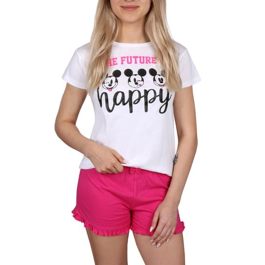 Myszka Mickey Disney Biało-różowa piżama dziewczęca na krótki rękaw, letnia piżama 12 lat 152 cm Disney