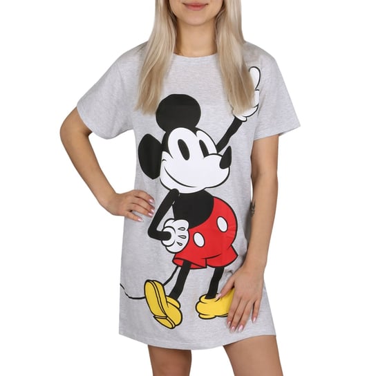 Myszka Mickey Disney Damska koszula nocna, szara koszula nocna, bawełniana L Disney