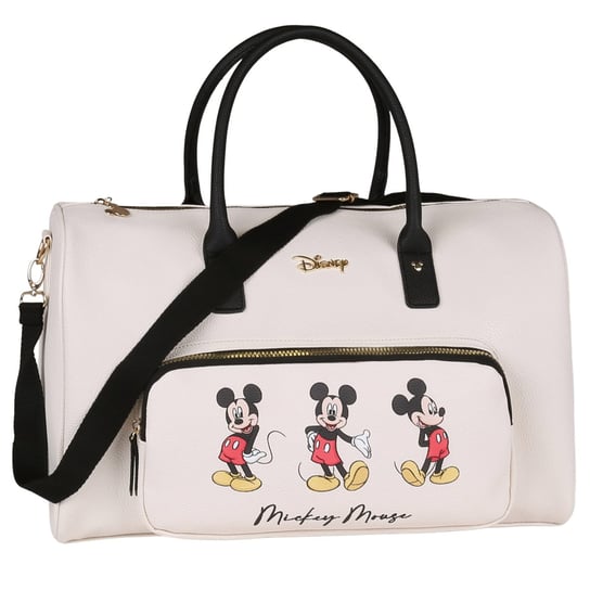 Myszka Mickey DISNEY Ecru torba podróżna damska, pojemna 45x28x22cm Uniwersalny Disney