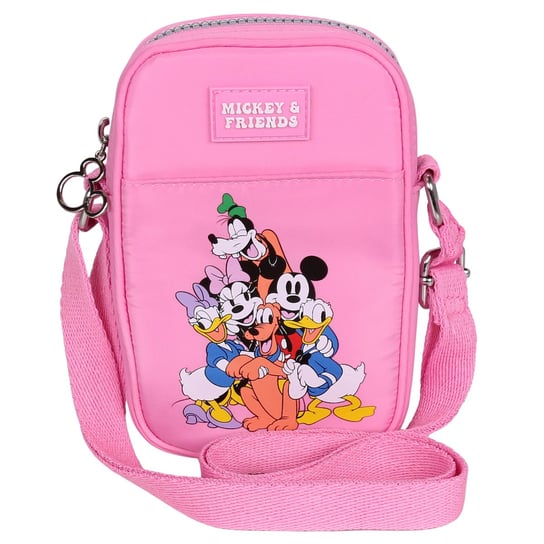 Myszka Mickey Disney Różowa Mini Torebka, Saszetka Na Pasku 17X11X3 Cm Uniwersalny Disney