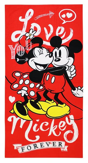 Myszka Mickey Duży Ręcznik Love Serduszka 70X140 Aymax