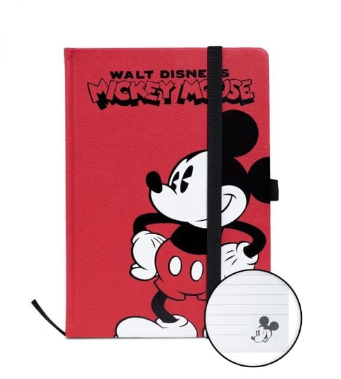Myszka Mickey Notes skórzany A5 z gumką 14,8x21 cm Disney