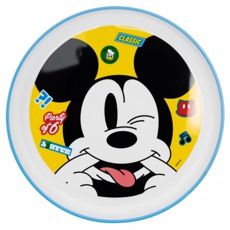 Myszka Mickey  Talerz Plastikowy Antypoślizgowy Disney Stor