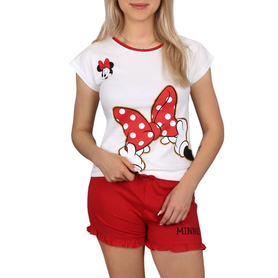 Myszka Minnie Disney Kremowo-czerwona piżama na krótki rękaw, letnia piżama 14 lat 164 cm Disney