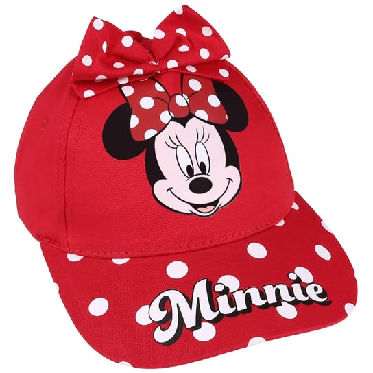 Myszka Minnie Dziewczęca czapka z daszkiem, czerwona czapka z kokardą 54 cm Disney