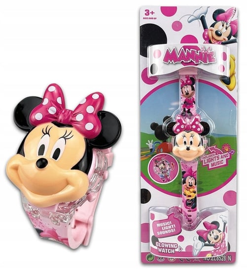 Myszka Minnie Prezent Dla Dziewczynki Świecący Zegarek Z Melodyjką Różowy Inna marka