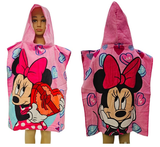 Myszka Minnie  Ręcznik Dziecięcy  Z Kapturem Poncho Okrycie Kąpielowe Disney Jerry Fabrics
