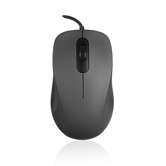 Myszka przewodowa do komputera do laptopa USB cicha MODECOM MC-M10S czarna Modecom