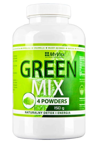 MyVita Green MIX 150g - chlorella, spirulina, jęczmień, matcha MyVita