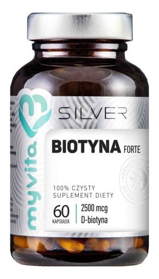 MyVita, Silver, Biotyna Forte 2500 µg 100%, Suplement Diety, 60 Kaps ...