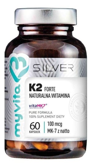 MyVita, Silver, Witamina K2 MK-7 Forte, Suplement diety, 60 kaps. MyVita