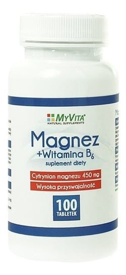 MyVita, suplement diety Magnez z witaminą B6, 100 tabletek MyVita