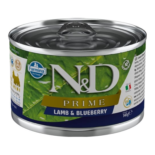 N&D Dog Prime Lamb Blueberry 140g Psy dorosłe - jagnięcina i borówka FARMINA
