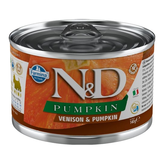 N&D Dog Venison Pumpkin 140gPsy dorosłe - jeleń i dynia FARMINA