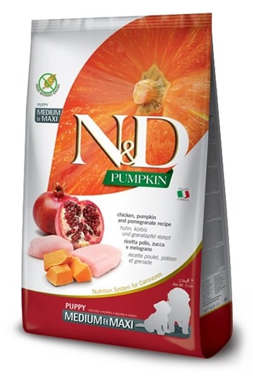 N&D, karma sucha dla psa, Pumpkin&Pomegranate, 2.5 kg FARMINA