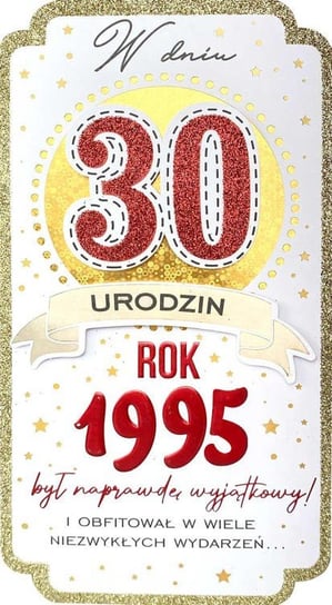 Na 30 urodziny Kartka dla urodzonych w 1995 roku PM391 Kukartka