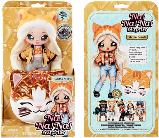 Na! Na! Na! Surprise 2-in-1 Fashion Doll and Purse Glam Series 2 - Tabitha Nekota (Tabby Cat) Na! Na! Na! Surprise