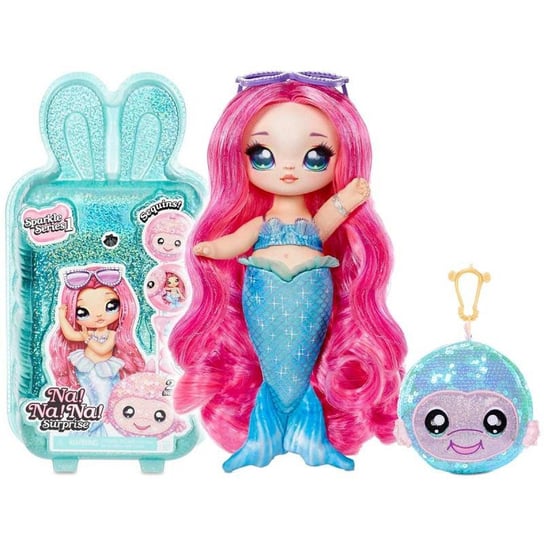 Na! Na! Na! Surprise 2-in-1 Pom Doll- Sparkle Mermaid for Sidekick Na! Na! Na! Surprise