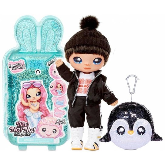 Na! Na! Na! Surprise 2-in-1 Pom Doll- Sparkle Penguin for Sidekick Na! Na! Na! Surprise